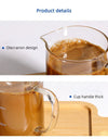 250/350/500/1000ml Glass Measuring Cup With Lid Heat-resistant With Scales Laboratory Beaker Handle Kitchen Measuring Mug