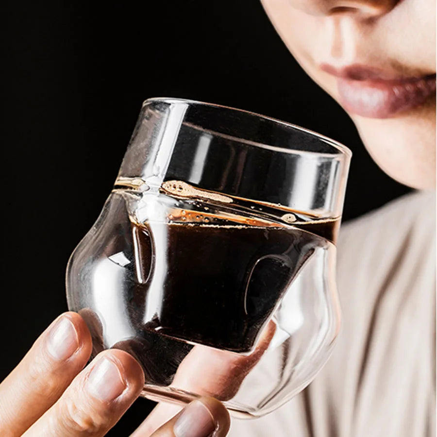 120/130ml Double-layer Glass Cup Hanging Ear Espresso Coffee Cup Anti-scalding Milk Party Brandy Wine Teacup Clear Mug