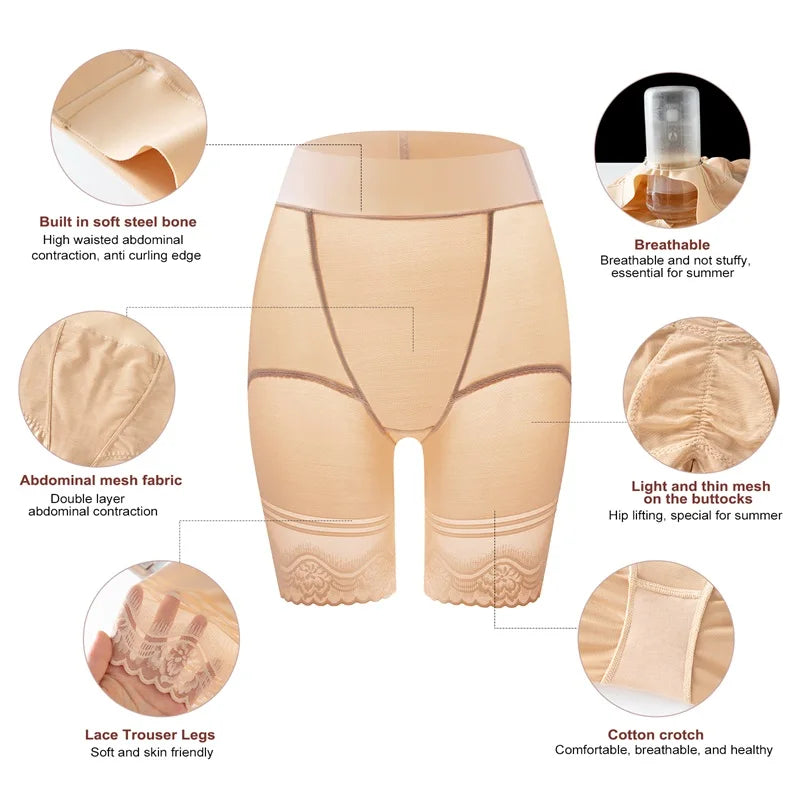 Women's Tummy Control Shapewear Panties – Lace Waist Trainer & Slimming Body Shaper