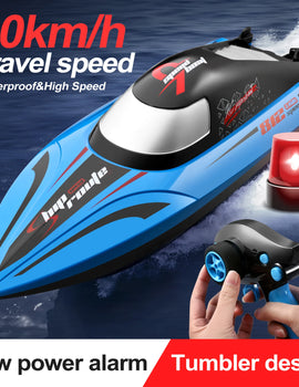 Rc Boat Large 48Cm 40Km/h High-Speed Remote Control Speedboat 2.4G Waterproof Electric Racing Ship Water Toys for Boys