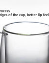 250/400ml Clear Double Wall Glass Cup Home Coffee Milk Mug With Handle Hot Cold Beverage Juice Drinkware Cup Set Of 1/2/4pcs