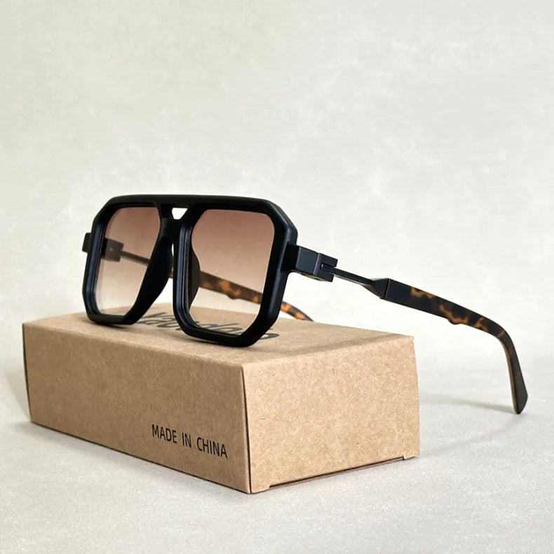 Vintage Square Sunglasses With UV400 Protection
