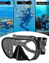 Scuba Diving Snorkeling Frameless Mask Perfect Seal Silicone Skirt Panoramic View Tempered Glass Swim Goggles Suitable for Adult