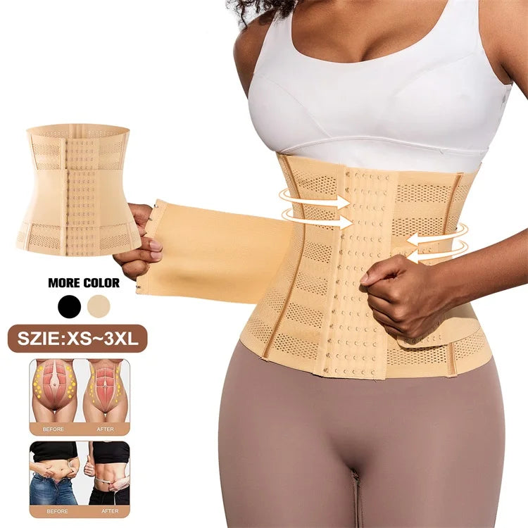 Double-Layer Waist Trainer Belt for Women – Slimming Tummy Wrap & Workout Shapewear