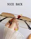 Sunglasses Women Square Fashion Glasses Rimless Shades