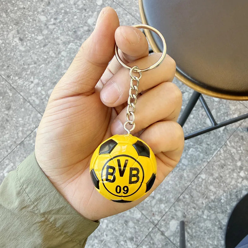 Football Club PU Keychain Soccer Fan Backpack Charm Collectible Gift