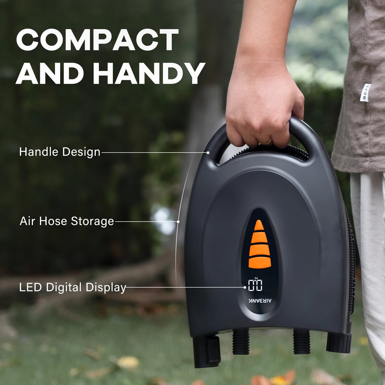 SUP Pump for Inflatable Boats Kayak 20PSI Dual Stage Corded Stand Up Paddle Board Surfing Board with Nozzles No Battery