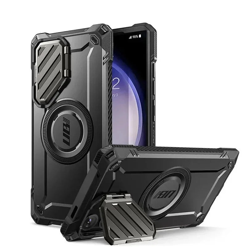 For Samsung Galaxy S24 Ultra Case 6.8 inch 2024 UB Mag XT Full Body Rugged Case with Camera Cover & Built-in Kickstand