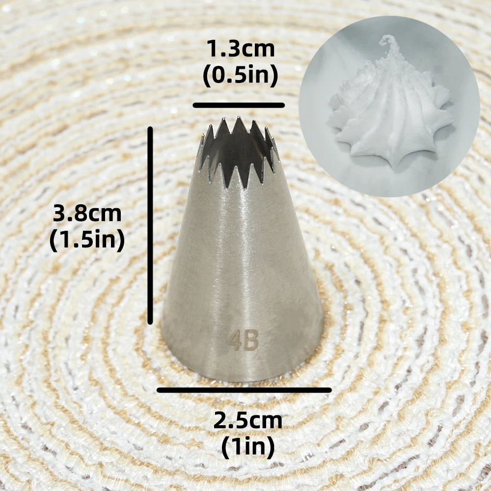 Multiple Large Metal Cake Cream Decoration Tips Pastry Tools Stainless Steel Piping Icing Nozzle Cupcake Head Dessert Decorators