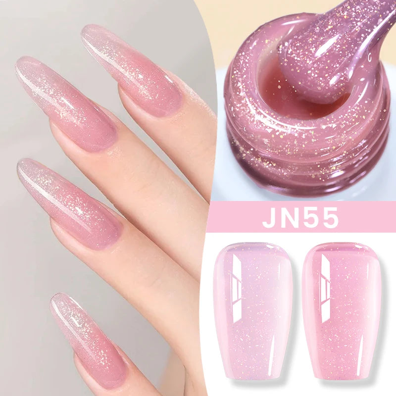 10ml Jelly Nude Gel Nail Polish Autumn Amber Semi Transparent Manicure Soak off UV LED Nails Gel Varnish