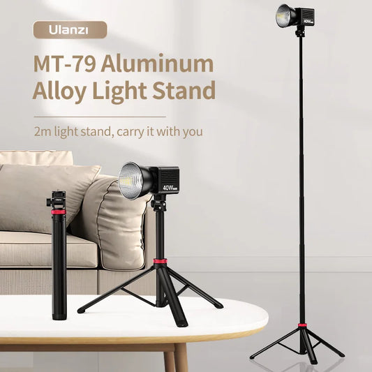 Extendable Tripod with 1/4'' Screw for DSLR Camera Smartphone Fill Light Microphone Tripod