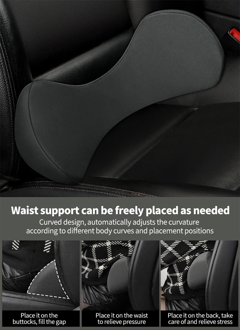 Multi-purpose Back Cushion Lumbar Support Pillow Memory Foam Relieve Pain Lumbar Back Support Cushion for Office Chair Car Seat