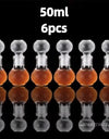 50ml 100ml 6pcs 12pcs Whisky Glass Liquor Bottle French Carved For Alcohol Wedding Gifts Wine Mini Container Storage Favour Set