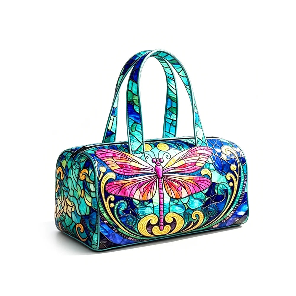 Vintage Animal Print Quilted Duffel Bag Overnight Travel Bag Lightweight Handheld Luggage for Vacation Gym Weekend Getaway
