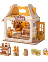 Food Box Shop Rolife Miniature Doll House DIY Miniature House Kit Diorama House Building Set with LED Room