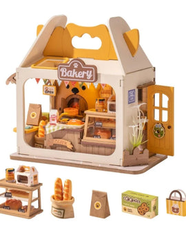 Food Box Shop Rolife Miniature Doll House DIY Miniature House Kit Diorama House Building Set with LED Room
