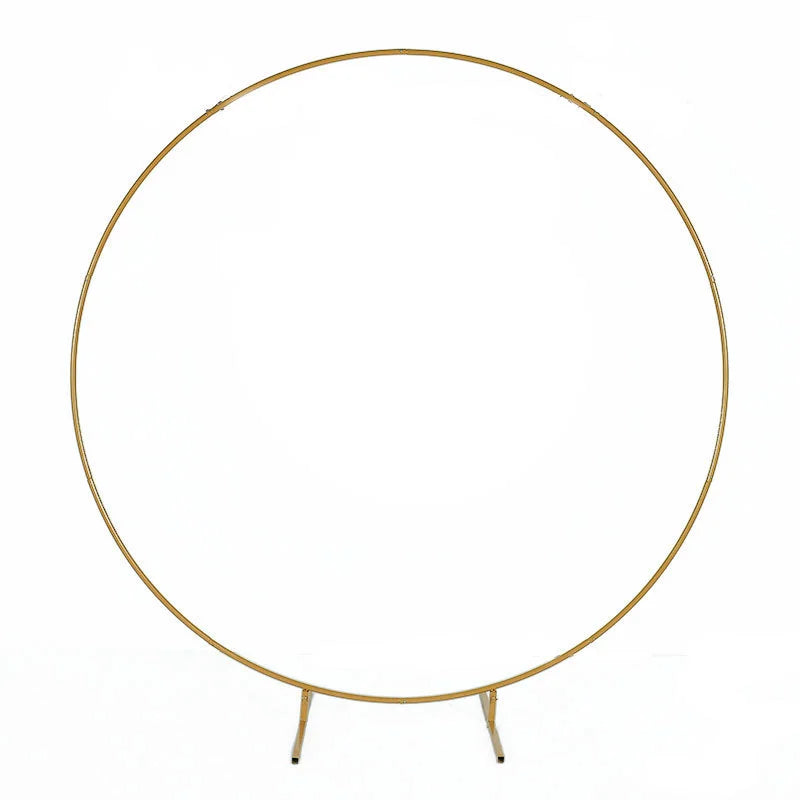 Metal Circle Stand Wedding Arche Round Balloon Arch Flower Gold Background Arch DIY Frame Birthday Party  Shower Decoration
