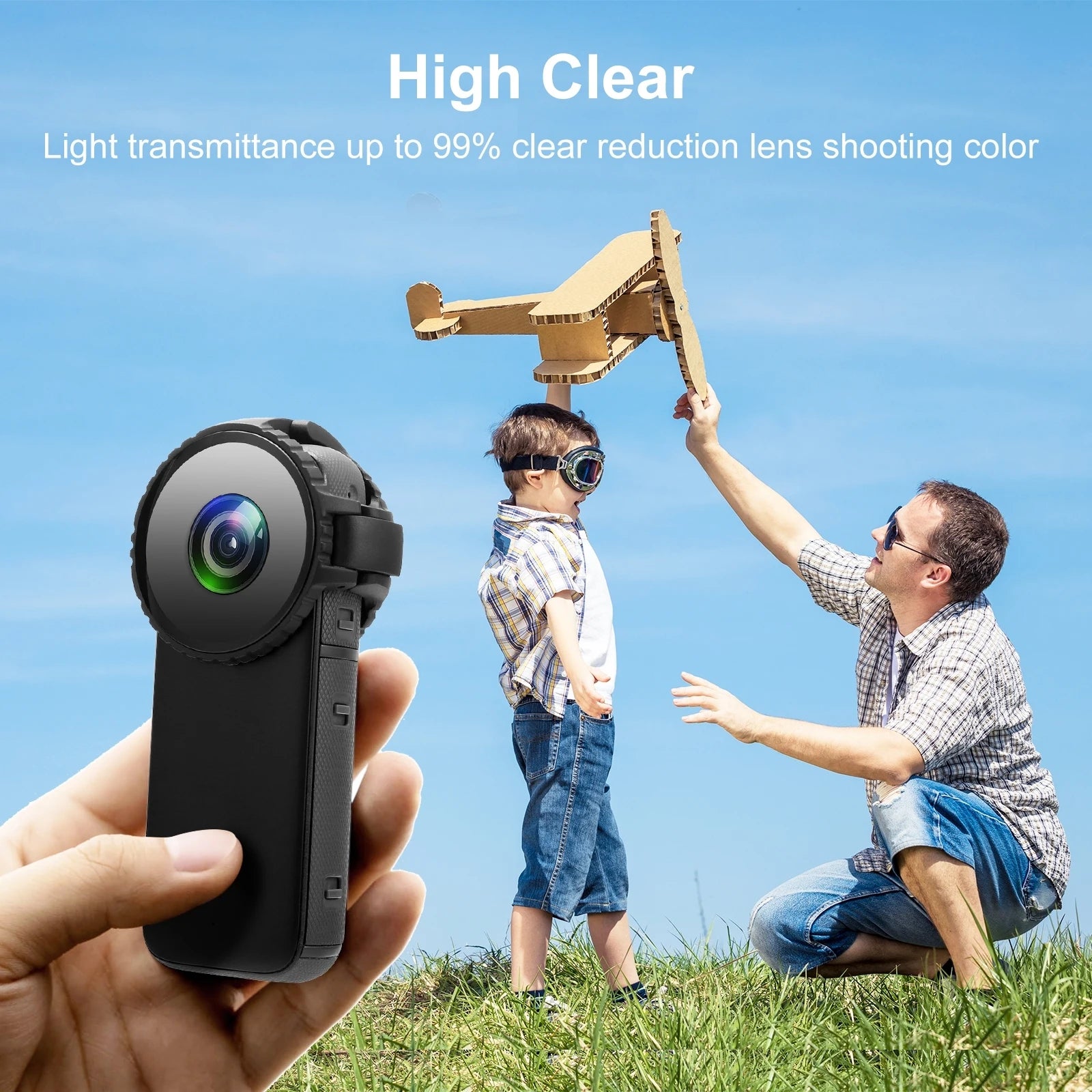 Upgrade Lens Guard Protective Glass Cover for Insta360 One X2 Accessories Lens Cover