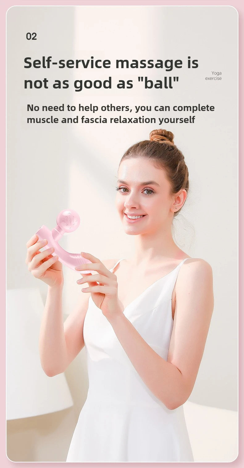 Mini Fascia  Vibrating Fast Rechargeable Dual Head Both Portable mini Muscle Relaxation Full Body Universal Massage