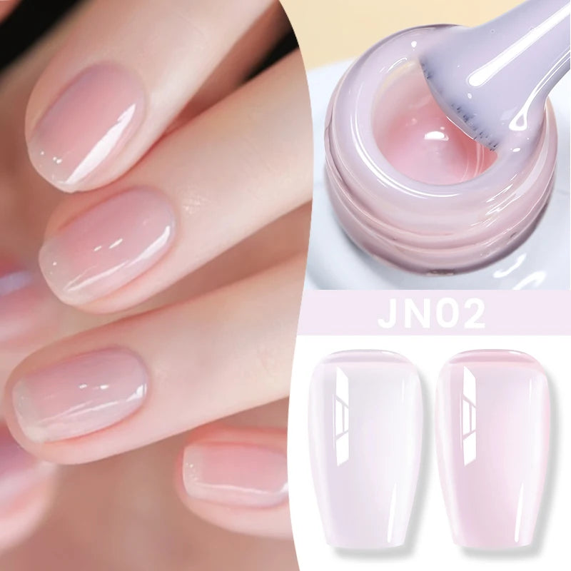 10ml Jelly Nude Gel Nail Polish Autumn Amber Semi Transparent Manicure Soak off UV LED Nails Gel Varnish