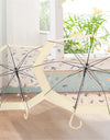 Cute Long Umbrella for Women Windproof Korean Style Transparent Umbrella for Rain Travel Fashion Cat Umbrellas