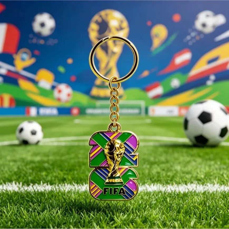 2026 World Cup Football Fan Metal Keychain Soccer Sports Souvenir