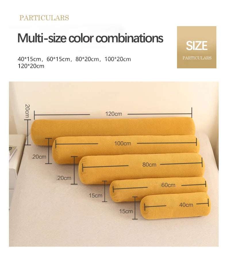 Body Pillow Pregnancy Pillows Chin Lumbar and Leg Support Stomach and Back Sleepers Adjustable Bendable Roll Pillow for Sleeping