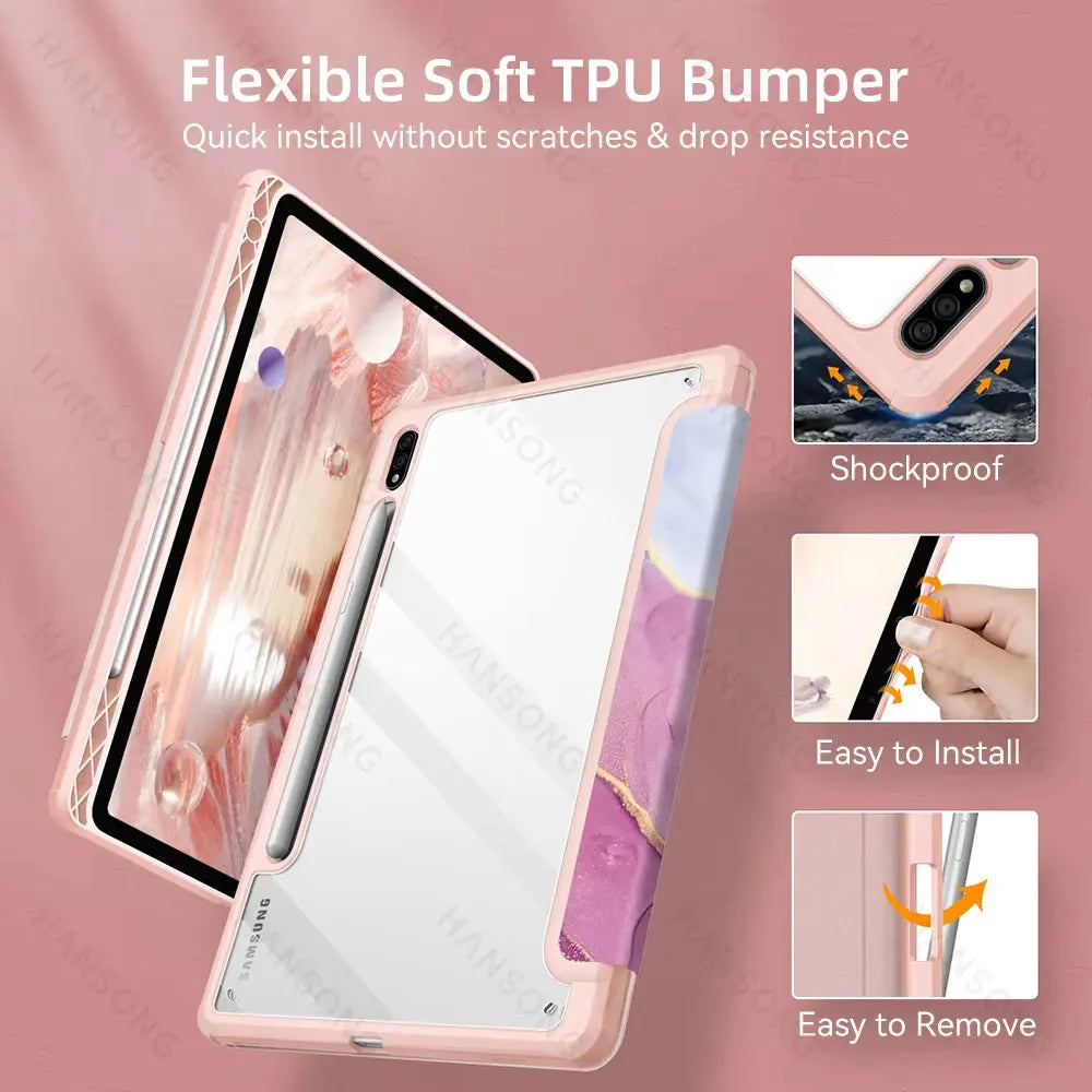 For Samsung Galaxy Tab Case for Galaxy Tab A9 Plus A9 A8 Case for Tab S9 Plus S9 FE S9 S8 Plus S8 S7 Plus S7 FE S7 S6 Lite Cover