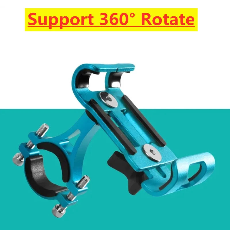 Metal Motorcycle Phone Holder Aluminum Alloy Anti-slip Bracket Clip Universal Bicycle Stand Support for All Smartphones