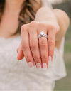 Bridal Set Engagement Ring Infinity 14k Gold Plated Cz Rose Copper rings
