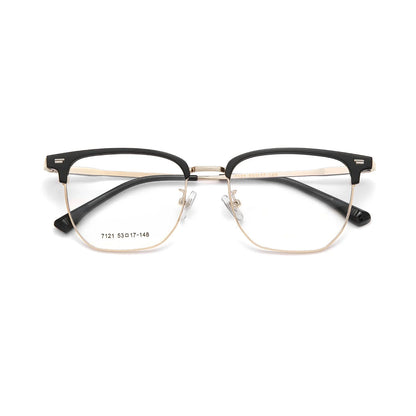 SANGCOO Ultra-light Comfortable Big Eyewear TR90 Pure Titanium Retro Square Optical Prescription Glasses Frame MenAndWomen G7121