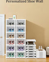 Shoe Organizer Foldable Plastic Shoe Storage Boxes for Sneakers Stackable Dustproof Transparent Cabinet Multi Layer Shoes Rack
