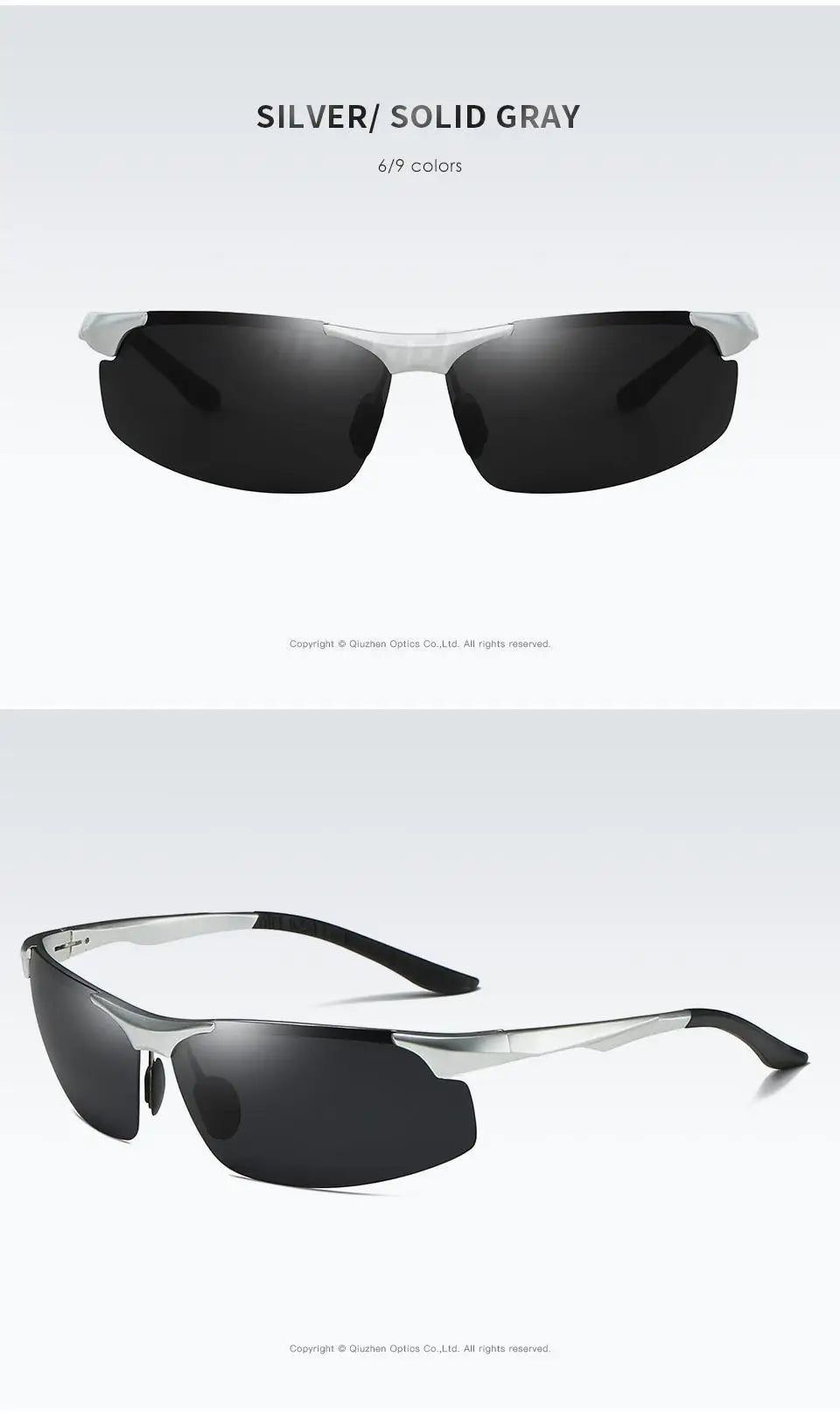 Aluminum Photochromic Polarized UV400 Mirror Driving Sunglasses for Men Women