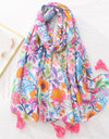 Floral Brand Scarf Luxury Designers New Style Women Elegant Scarves Hug Shawls Pink Purple Scarf Bandana Fashion Design Shawls