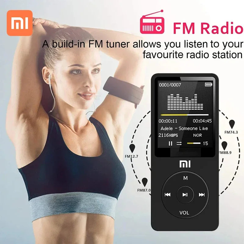 XIAOMI Mp3 Mp4 Player support Memory Card Portable Digital Screen FM Radio Voice Record Built-in Speaker With Photo Viewe