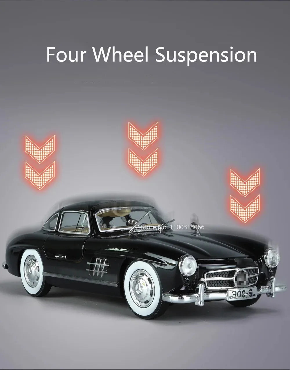 1:24 Scale 300SL GLE350 Toy Sports Car Model Music Light Pull Back Doors Opened Off-road Vehicle Models Ornament Gifts
