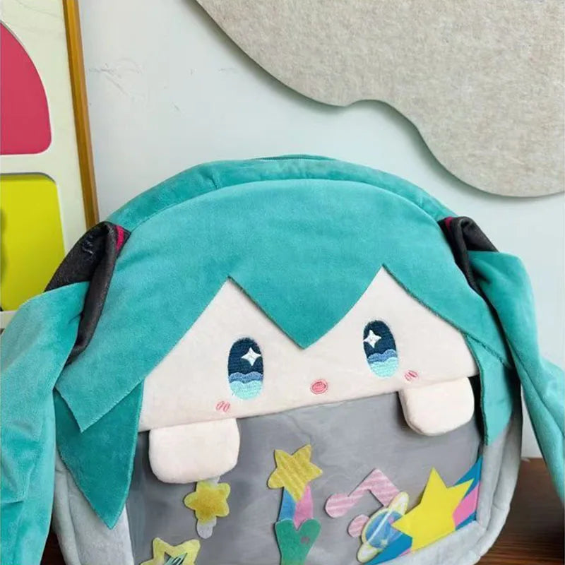 Hatsune Miku Plush Backpack Soft Cartoon Shoulder Bag