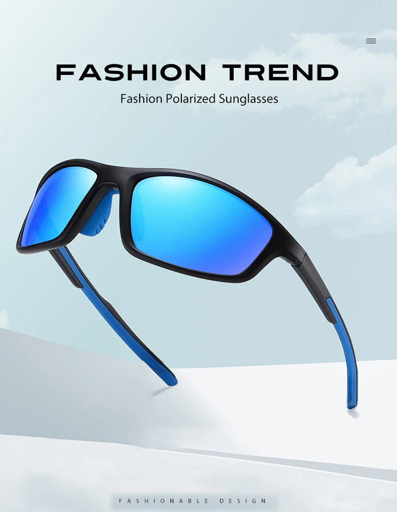 TR90 Polarized Outdoor Sports Sunglasses UV400 Mirror Anti-Glare Driving Glasses for Men Women