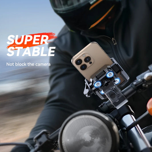 Shockproof Bike Phone Holder Half Enclosure 360° View Motorcycle Phone Mount Bicycle Cell Phone Holder For 4.7-7" Phones