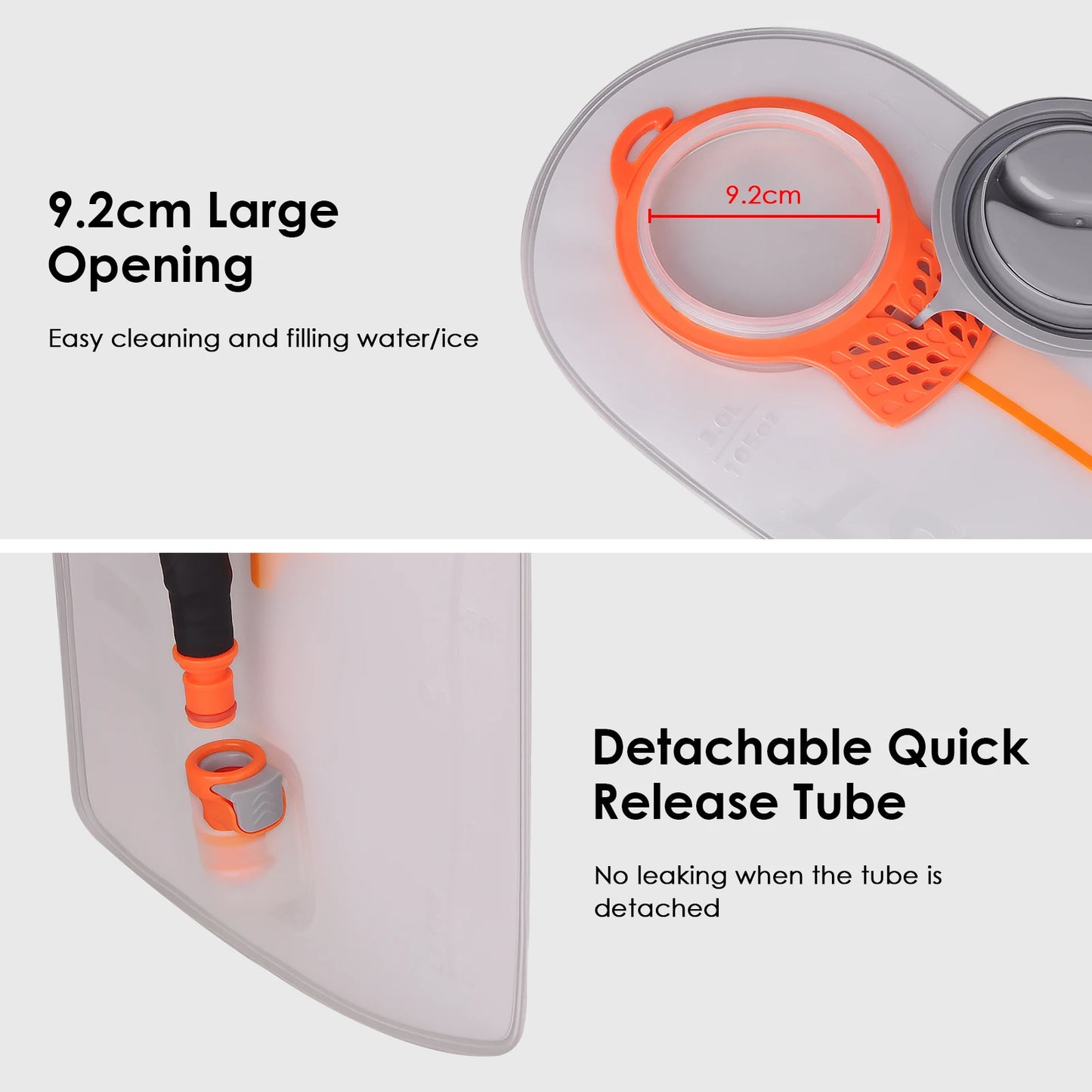 Hydration Reservoir 3L TPU Water Bladder Water Storage Bag BPA Free for Outdoor Running Cycling Climbing