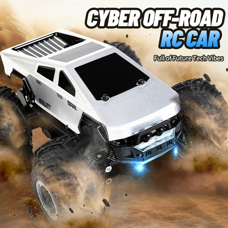 Rc Car Cybertruck Pickup Off-Road RC Vehicle Model With Colorful lamp Remote Control Car Truck Car Toy Gift for s