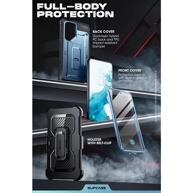 For Samsung Galaxy S23 Ultra Case 2023 UB Pro Full-Body Dual Layer Rugged Belt-Clip Case with Built-in Screen Protector