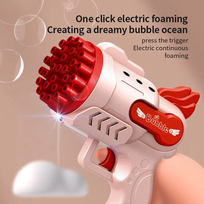 Light-Up Bubble Gun - 29-Hole Gatling Blaster for Boys & Girls 6-14 Years Old (battery & Bubble Liquid Not Included)