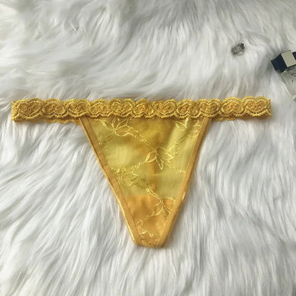 Custom Name tanga Underwear Crystal Letters Personalized Thong Women Lace Bikini G-String Panty