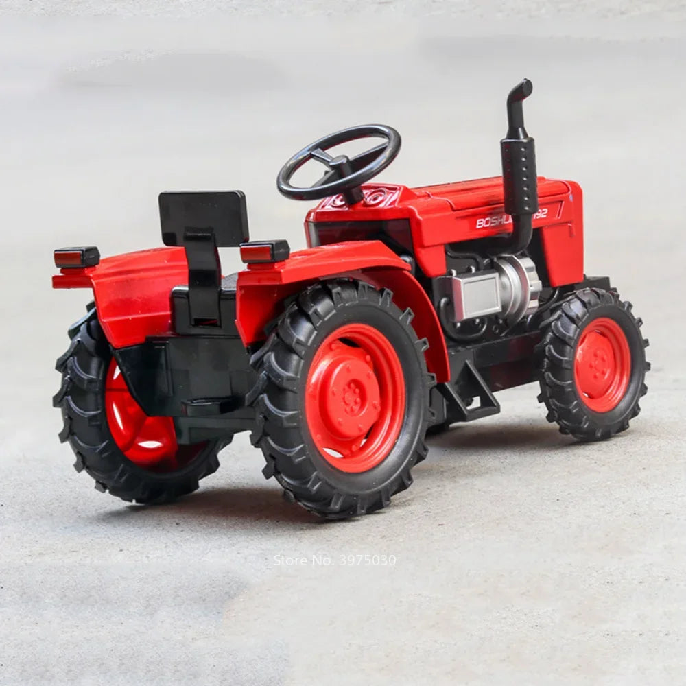 1/32 Scale farm Tractor Alloy Toy Model Car Diecast with Light Music Rubber Tires Tractors Vehicles