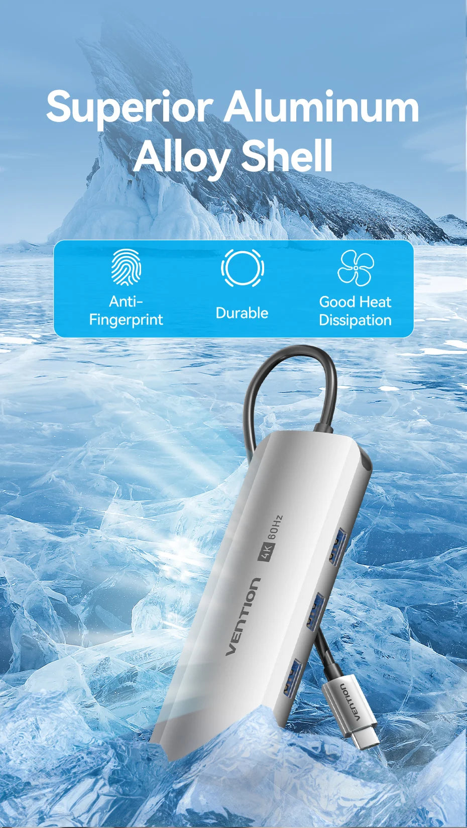 USB C HUB HDMI 4K60Hz RJ45 PD 100W USB Splitter Adapter USB 3.0 HUB For iPhone 15 Macbook Air Pro iPad Samsung Laptop PC