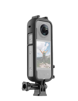 for Insta360 X3 Cold Shoe PC Plastic Protective Frame with Adapter Mount & Screw for Insta360 X3 Sport Cameras Accessories