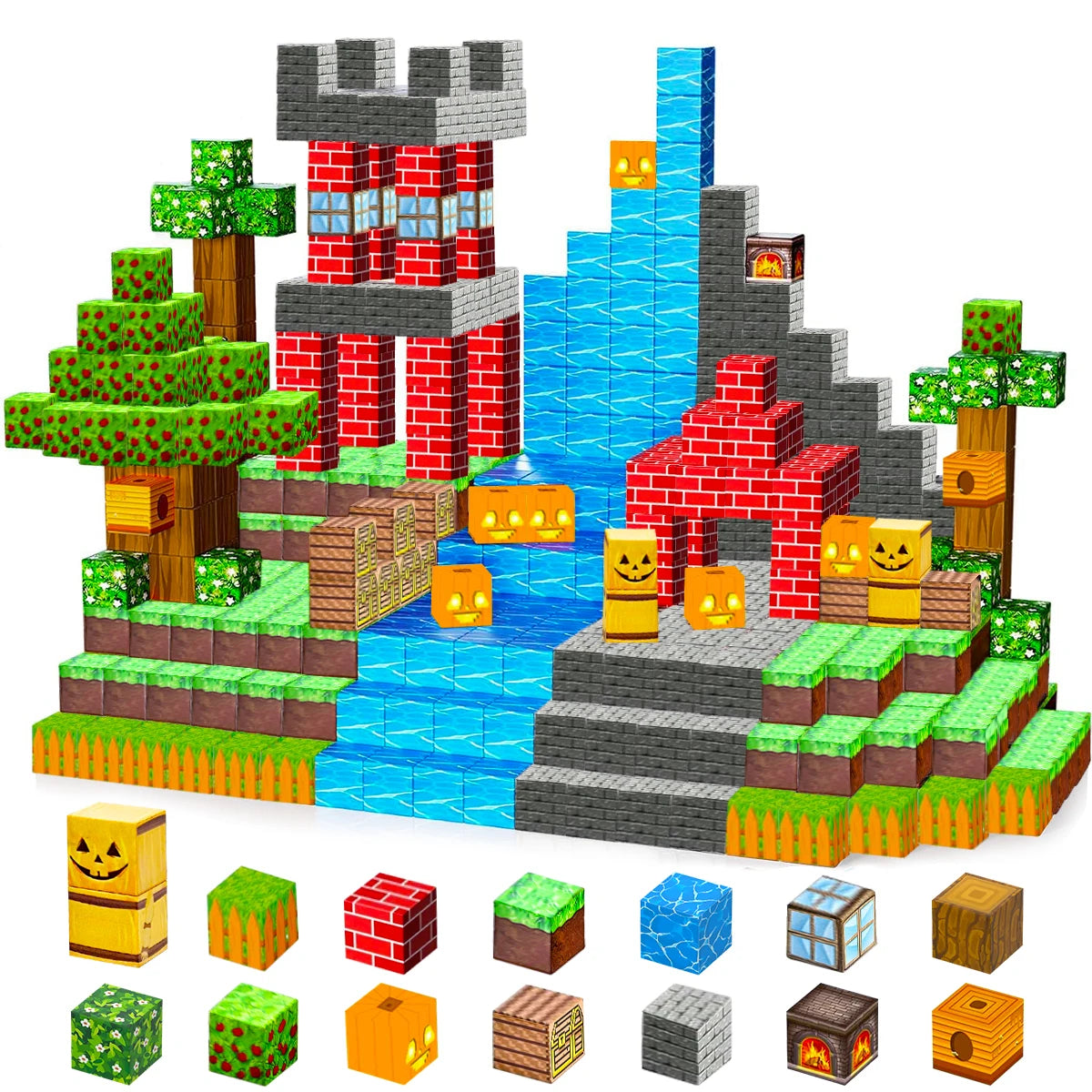 Building Blocks Mine World Cube Set for Boy Girl Age 3+ DIY Model  Stem Montessori Sensory Toys Gift