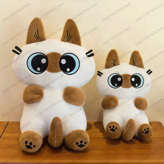 Kawaii Siamese Cat Plush Stuffed Doll Toy