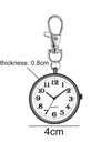 Moveable Pointer Watch Keychain for Women Men Trendy Electronic Clock Key Chain Child Gift Car Key Ring Accessories